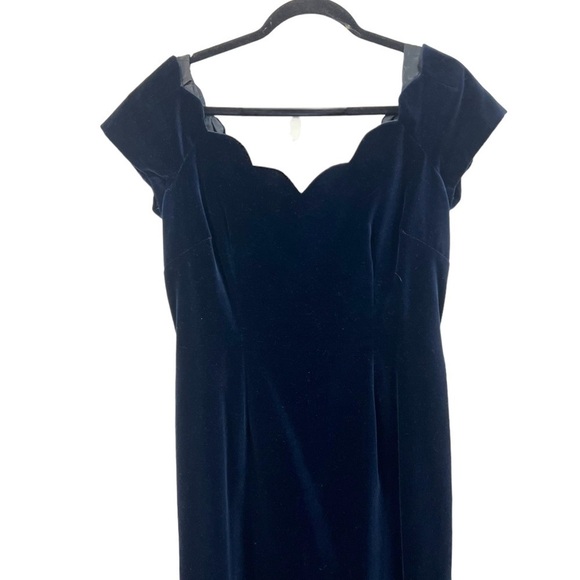 Vintage Monsoon Twilight Velvet Dress UK 16 US 12 Runs Small Prom Evening Gown - Picture 7 of 12